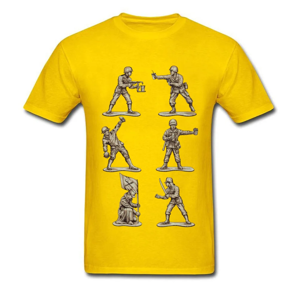 Youth Tops Shirts FASTFOOD SOLDIERS Slim Fit Birthday T Shirt Pure Cotton Short Sleeve Simple Style Tee-Shirt O Neck FASTFOOD SOLDIERS yellow