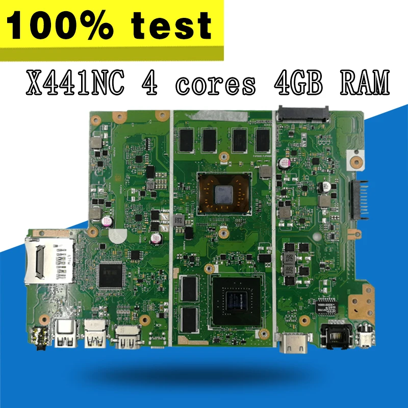 С 4 Гб ОЗУ ядра X441NC материнская плата для ноутбука For Asus X441N A441N тест оригинальный