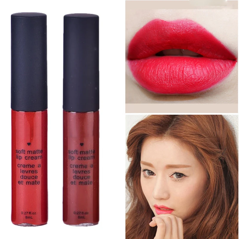 

6 Different Colors Sexy velet Lipstick Cosmetic Makeup Long Lasting Lip Stick Bright Lip Gloss Nude Colors Beauty New M02169