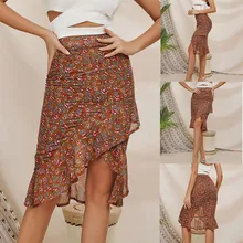 Летние Осенние юбки женские миди до колена корейские на элегантных кнопках Высокая талия юбка женская плиссированная школьная юбка xв1