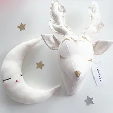 Handmade 3D Animal Head Toy Wall Decoration sheep Reindeer Unicorn kids bedroom artwork baby christmas stuffed