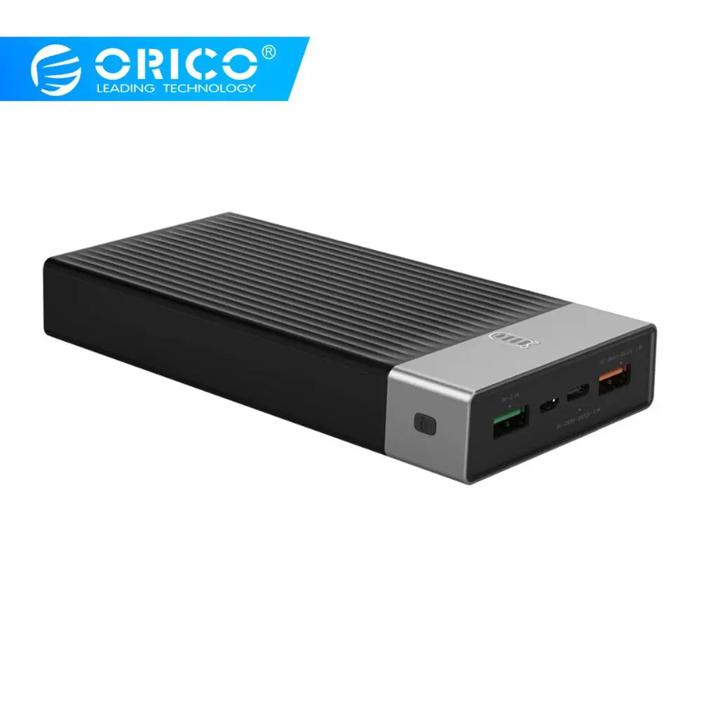 ORICO 10000 мАч 20000 мАч двустороннее быстрое зарядное устройство портативное Внешнее зарядное устройство для мобильного телефона для huawei IPHONE 8 X