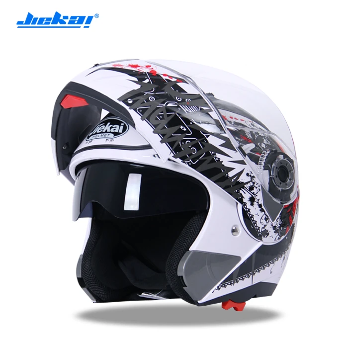 Новое поступление DOT Flip Up шлем мотоциклетный шлем гоночный мотокросс полный шлем для лица двойной козырек система JIEKAI-105 - Цвет: b2