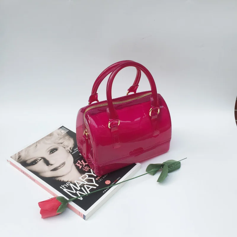 Сумка конфетного цвета, ручная сумка, косая Подушка, фруктовая желе, новинка, мини сумочка, женская маленькая сумка из силикона - Цвет: STYLE10