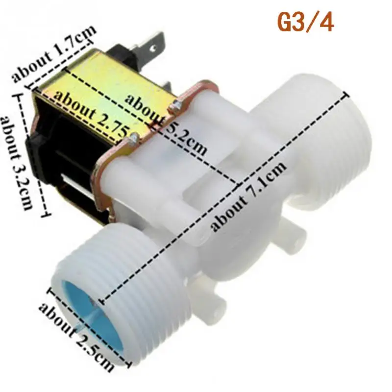 G3/4 G1/2 DC12V электромагнитный клапан воды отводной устройство нормально закрытый Тип PP