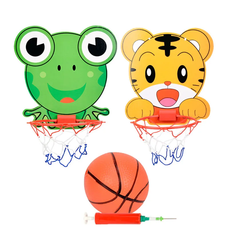 

Hanging Cartoon Mini Portable Basketball Hoop Toy Home Outdoor Fun Basketball Stand Sports Toys Game Set For NBA Fans Kids Baby