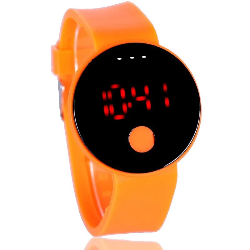 Идеальные мужские женские силиконовые светодиодные часы спортивный браслет цифровые наручные часы легкие спортивные часы на запястье Подарок Детям Девочкам Мальчикам - Цвет: orange