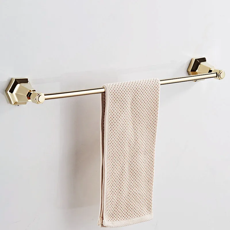 AUSWIND Antique Classica soild brass single towel bar Hexagonal base