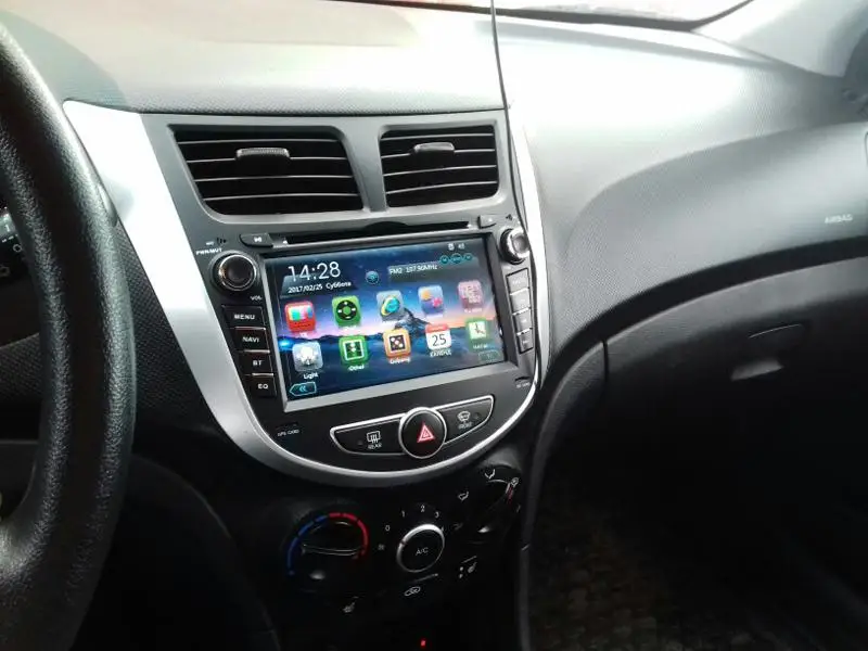 " автомобильный dvd-плеер с GPS(опционально), аудио Радио стерео, BT/TV, Автомобильный мультимедийный головной убор для Hyundai Verna Accent Solaris 2011 2012