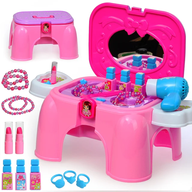 Child Furniture Toys Set Baby Girl Simulation Make Up Toy Set Girl Simulation Dresser Pretend Play Child Furniture Toys Set Baby Girl Simulation Make Up Toy Set Girl Simulation Dresser Pretend Play