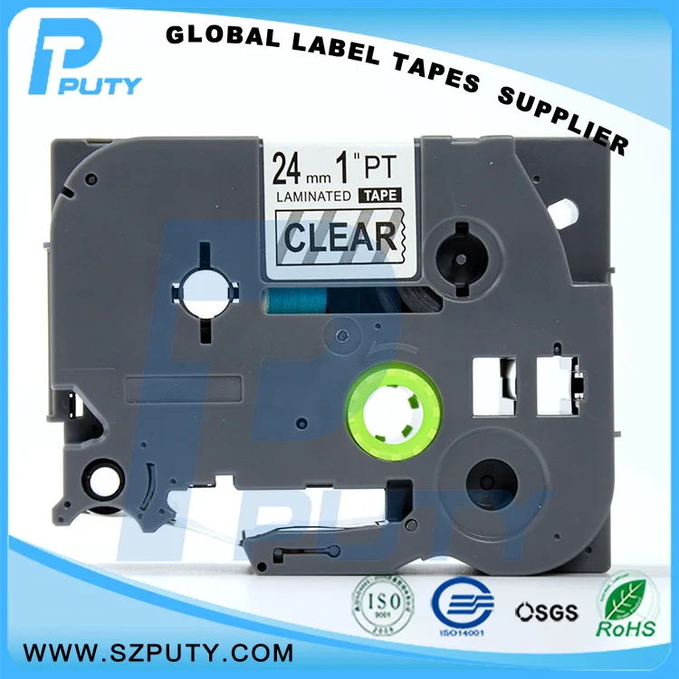 

manufacturer direct selling compatible TZe-151 Black on Clear 24mm labels for Ptouch label printer with perfect compatibility