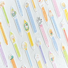 30 шт./упак. милые Мультяшные закладки канцелярские Тетрадь Страница держатель зажим шкала линейки Бумага книга Марк ридер, подарки