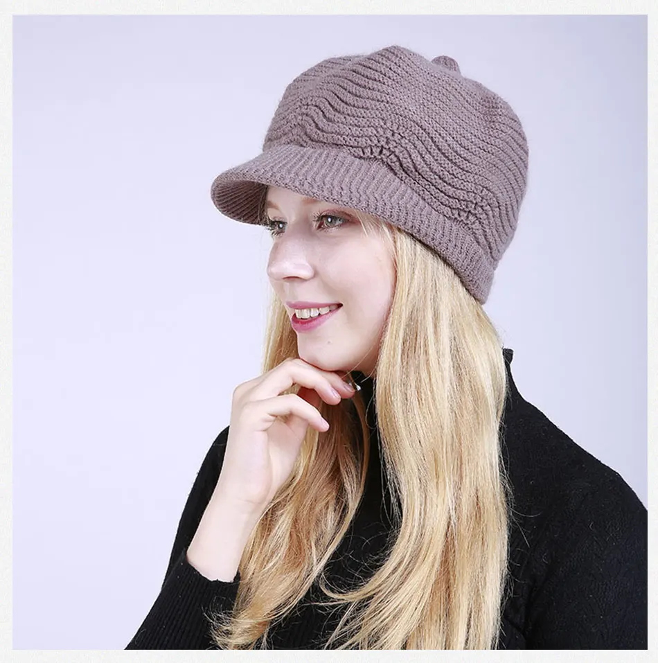 GROUP JUMP вязаная женская кепка газетчика модная художница восьмиугольная кепка осень зима теплая зимняя шапка однотонная Повседневная Кепка