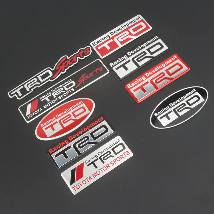 1PCS 12cm Auto Car Styling 3D Racing Development TRD Sticker Emblem Decal for Toyota Car Tail