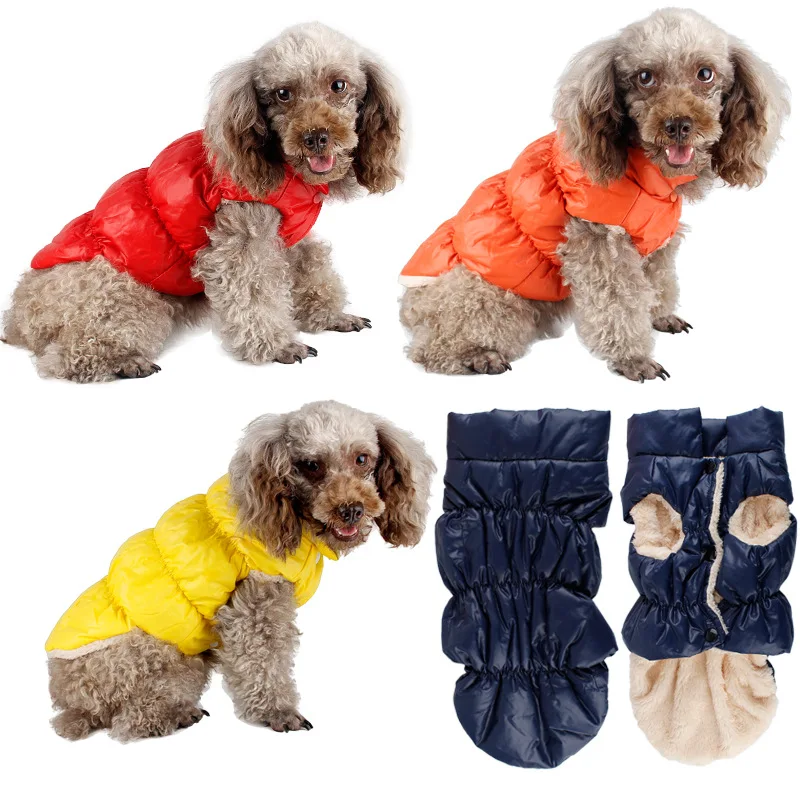 

Warm Small Dog Jacket Winter pet Clothes dog Coat Soft velvet Puppy vest Down cotton Clothing for teddy Chihuahua Yorkie dogs