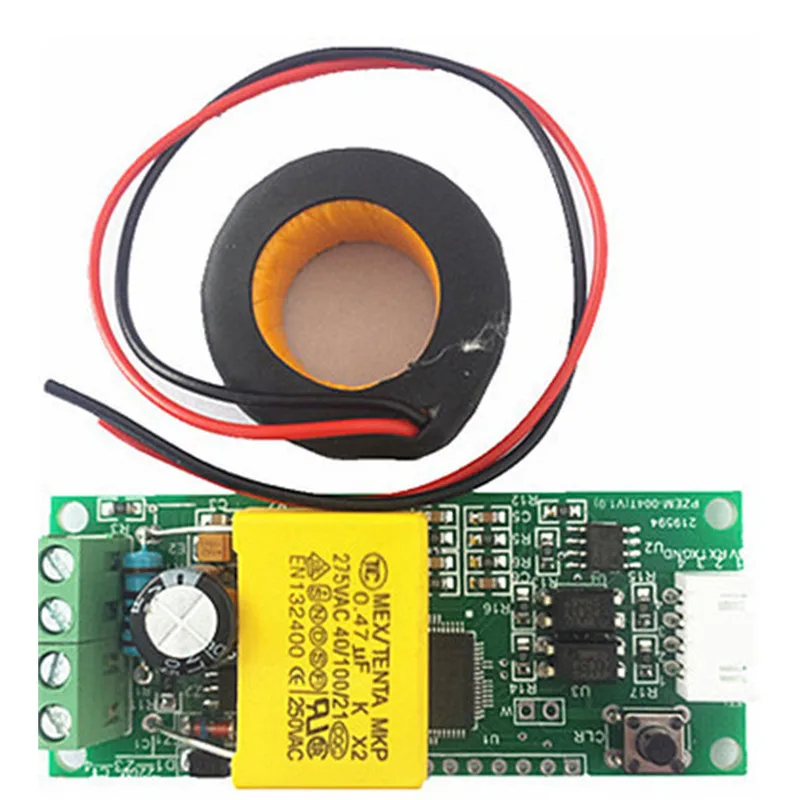 

PZEM-004T AC 80-260V 100A Electric Monitoring And Communication Module,TTL Port Power Energy Voltmeter, with CT and USB Cable