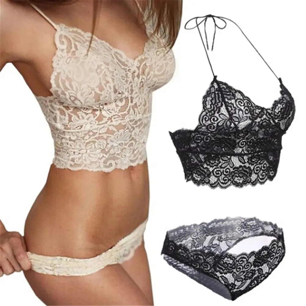 transparent lace bralette