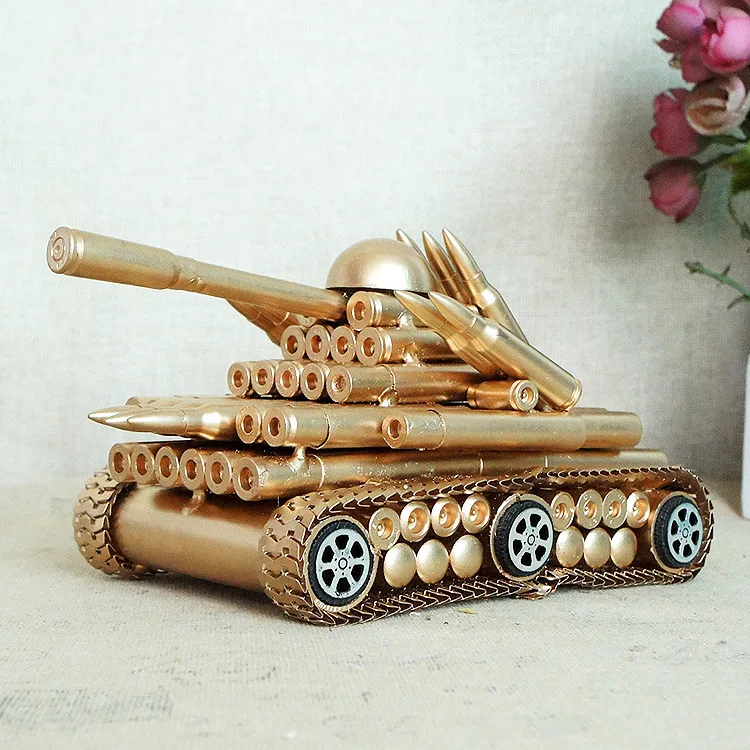 

Aliexpress Sale Handmade Iron Toy Simulation bullet tank Quality Retro Model Decor Factory Direct Supply A Hobby Gift For Boys