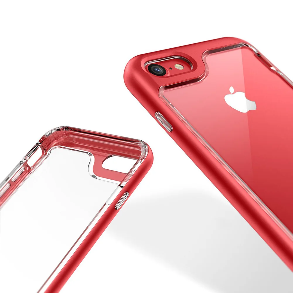 637-Case For iPhone7 6 8plus X Anti-fall Armor Two in One Transparent PC+TPU Phone Case For iPhone7 6 8plus X                        (9)