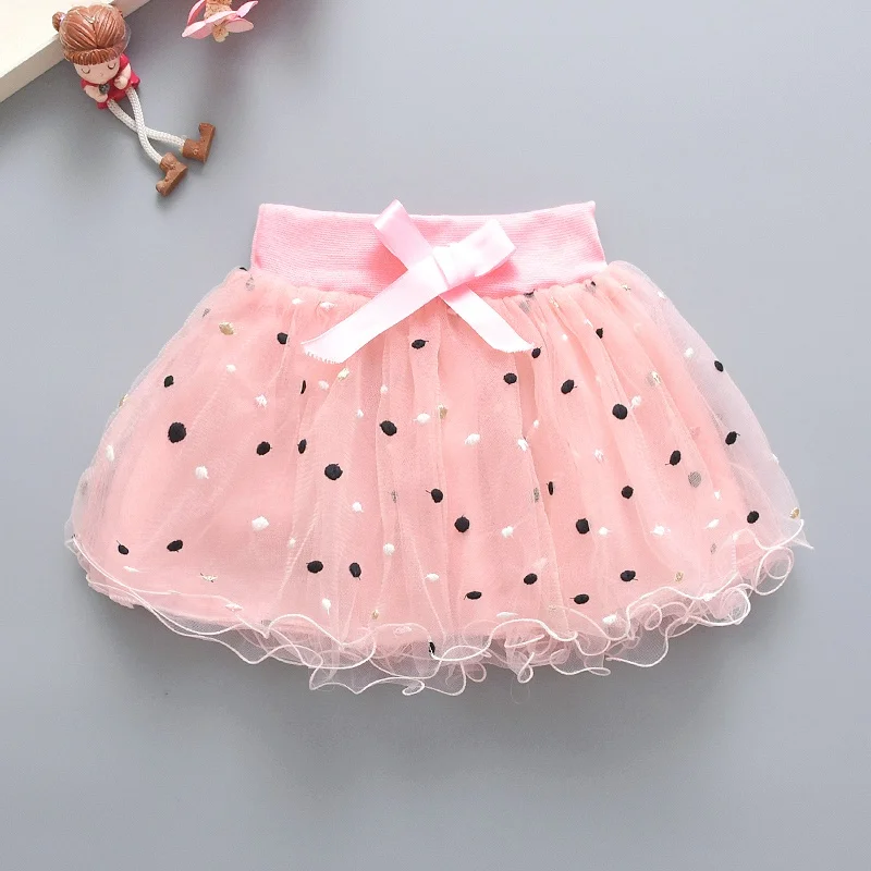 

Cute Children Baby Kids Girls Lovely Polka Dot Elastic Short Skirts Dance Performance Dress