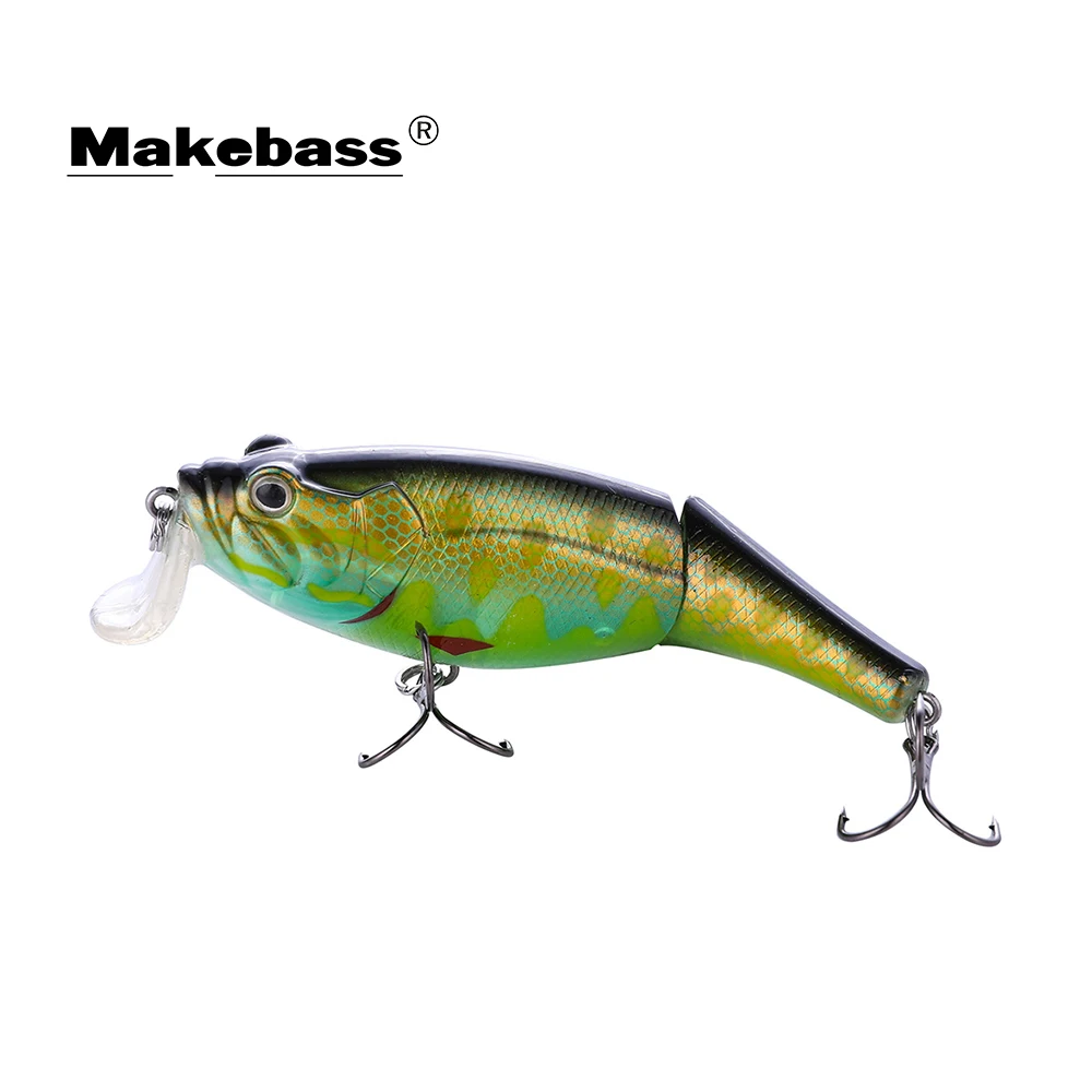 MAKEBASS Crankbait мульти соединенный 2 секции BassBaits 3in0.44oz рыболовные приманки Swimbait HardBaits