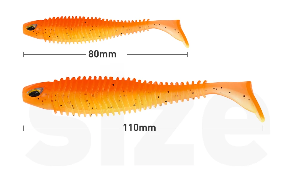 JOHNCOO Рыболовная Приманка Мягкая силиконовая приманка Isca искусственный воблер 80 мм 110 мм весло хвост Гольян Swimbait бас Рыбалка