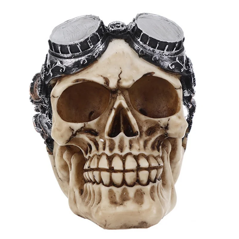 

Steampunk Robot Gear Figurines Miniatures Skull Halloween Horror Ornaments Home Decoration Crafts Miniatures