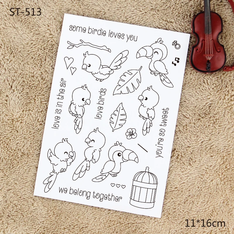 

VYUTXA Love Birds Clear Stamps Scrapbook Paper Craft Clear stamp scrapbooking VY002