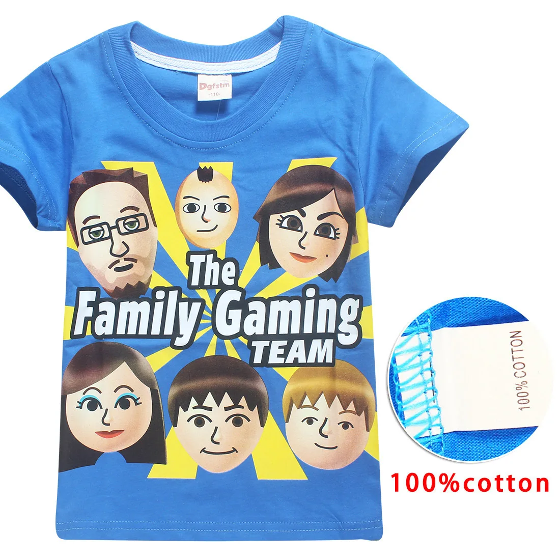 Fgteev/новые Семейные футболки игровые футболки для девочек футболки с короткими рукавами для больших мальчиков детские хлопковые Забавные топы