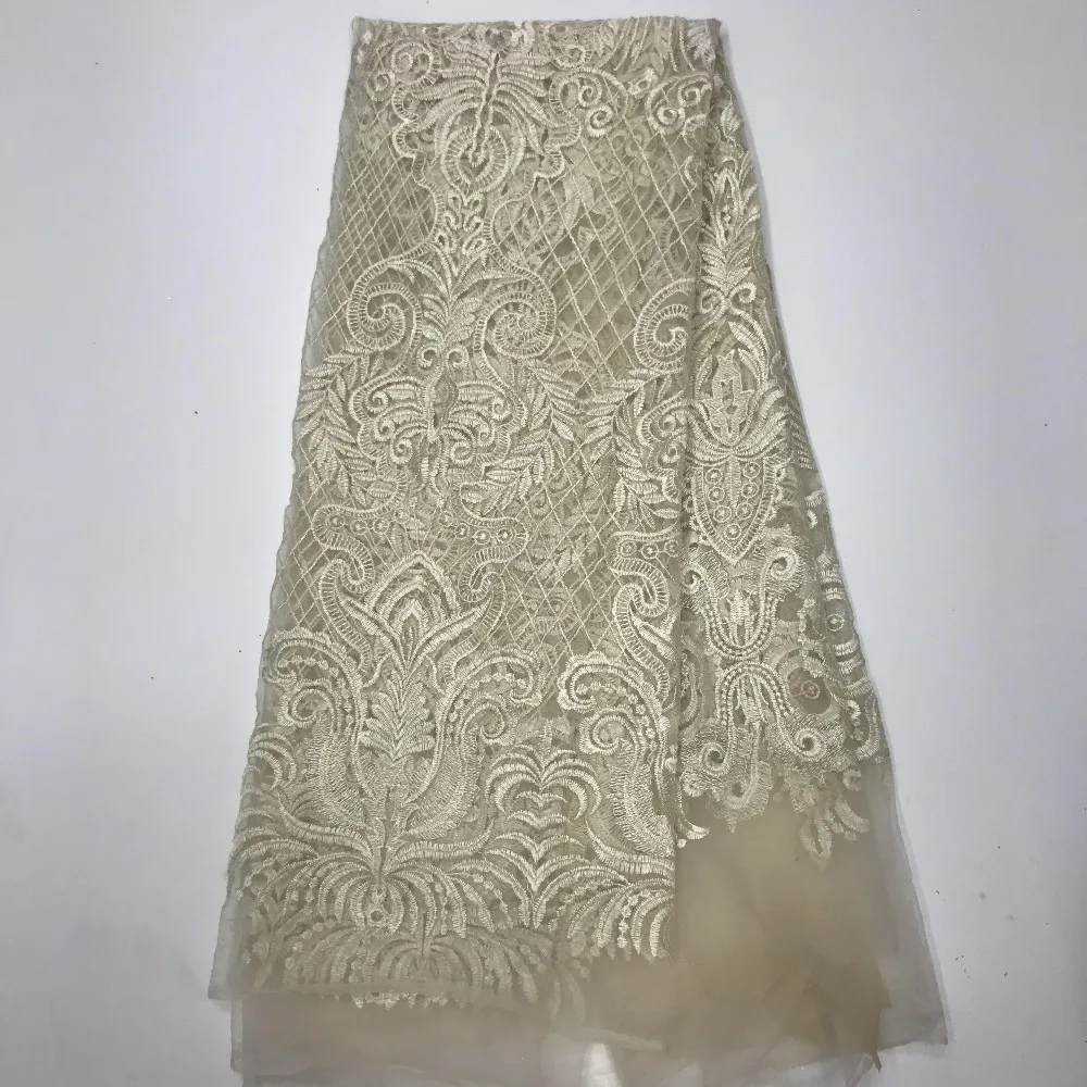 Модная французская кружевная ткань высокого качества африканский тюль вышитый цветок Прозрачная Чистая кружевная ткань для свадьбы