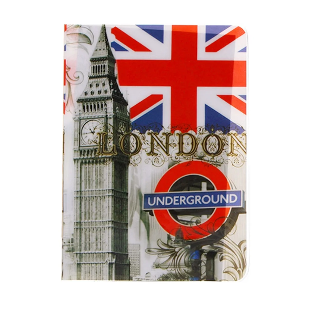 Обложка для паспорта мужчин и женщин ПВХ путешествий документов посылка с