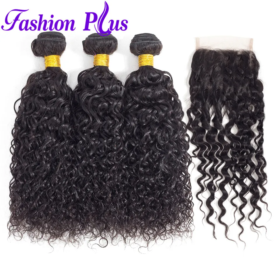 

Curly Bundles With Closure Brazilian Hair Weave Bundles With Closure 3/4 Bundles With Closure Remy Human Hair Extensions