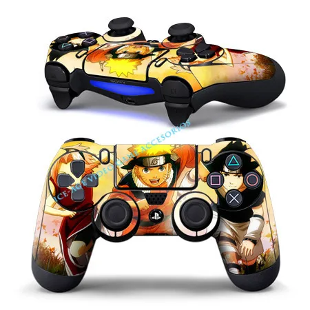 Naruto UZUMAKI NARUTO Sasuke Controller Skin Stickers Cover For PS4 Decal 1 pcs for ps4 joystick