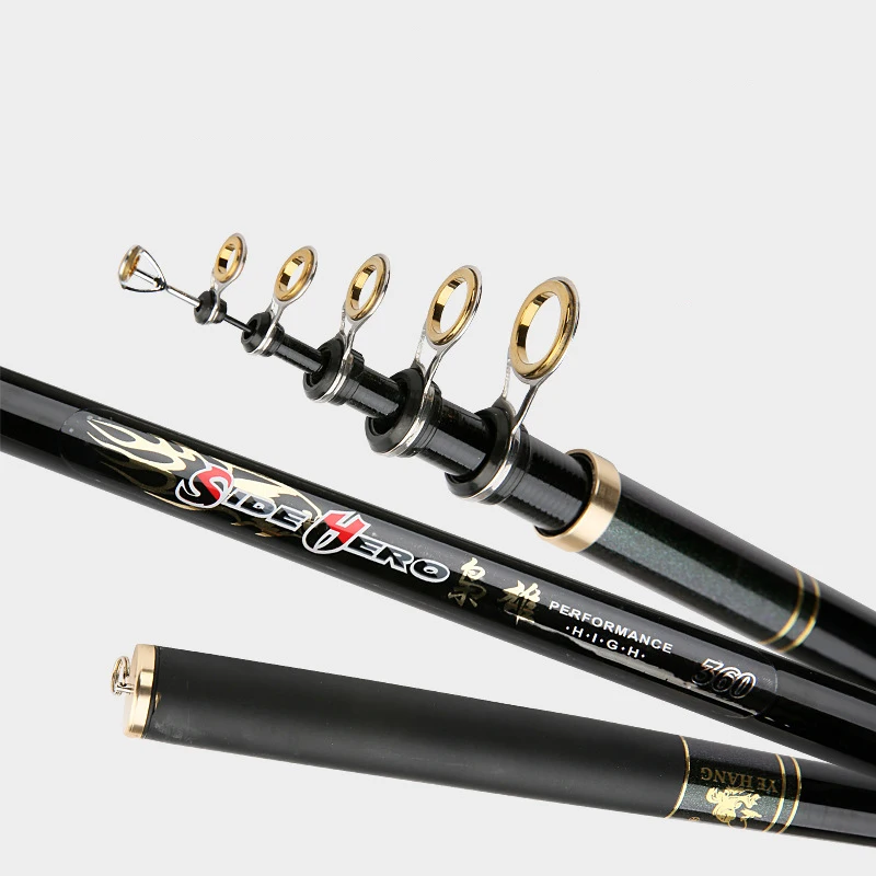 

2.1M-3.6M Rock Fishing Rod High carbon Super hard 4-6 sections Telescopic Fishing Rod Fly Fishing for carp fishing B037
