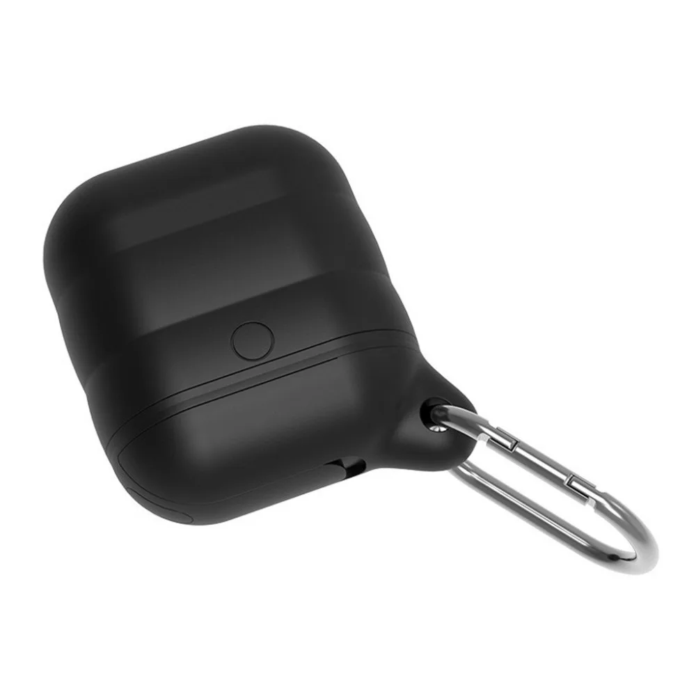 

Simple Solid Color Silicone Waterproof Anti-lost Protective Shockproof Cover Skin Wireless Headphone Case for Apple AirPods