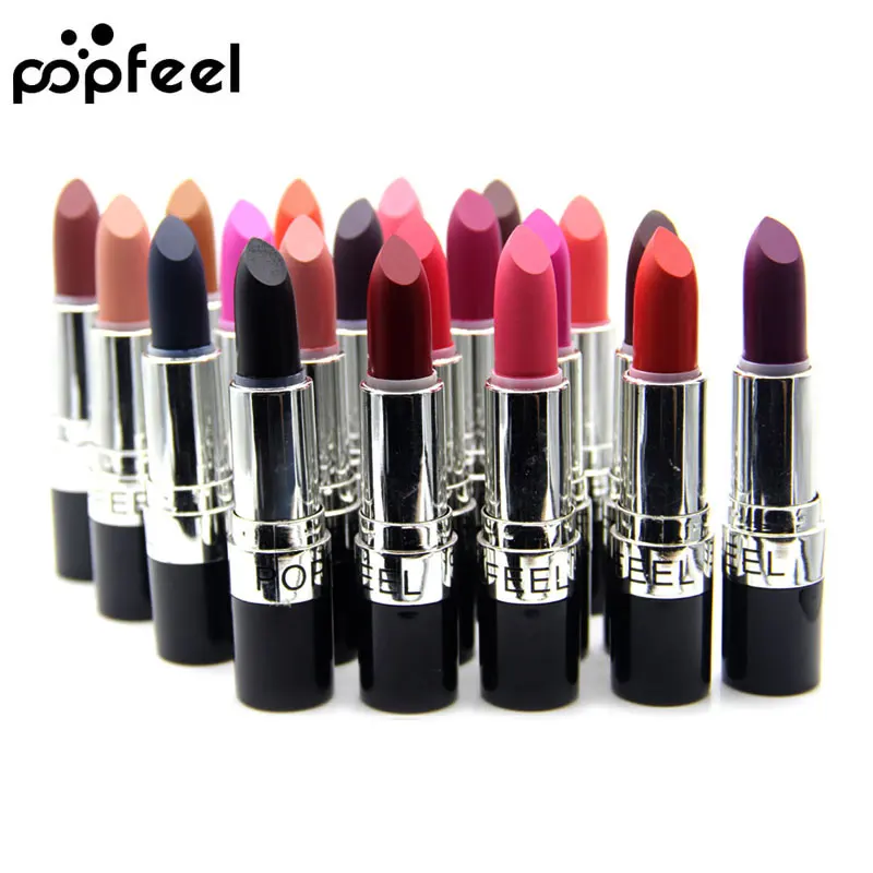

Makeup Matte Velvet Lipstick Long-lasting Soft Make up Lip Stick Lips Cosmetics Popular Colors Moisturizer Tint Lip Balm 1 Piece