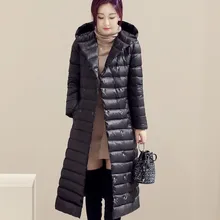 Для женщин тонкие длинные невесомые утка Пух куртка женская с капюшоном ультра легкий тонкий пальто Мужские парки Плюс Размеры S-3XL Doudoune Femme DJ21