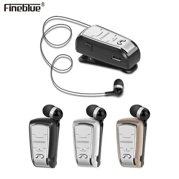 

FineBlue FQ208 Wireless Stereo Bluetooth Earphone Retractable Earphone Clip Handsfree Headphone With Micr for Smartphones