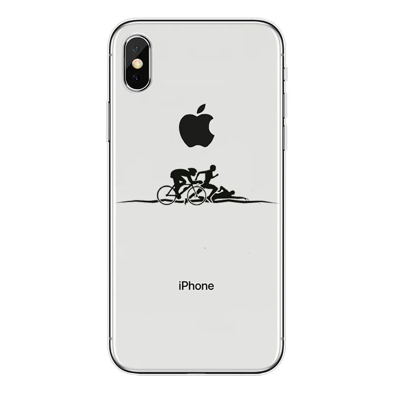 Чехол с логотипом Ironman Triathlon, мягкий силиконовый Высококачественный ТПУ чехол для телефона iPhone X 8 7 6 6S Plus 5S 5C SE XS Max - Цвет: TPU