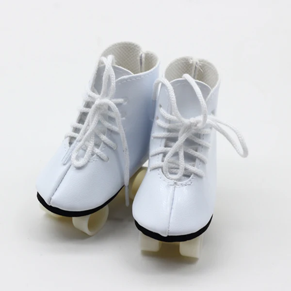 1" 45 см куклы для девочек модные Роликовые Коньки Спортивная обувь для 43 см кукла Александр аксессуар подарок для девочки игрушки сапоги - Цвет: Белый