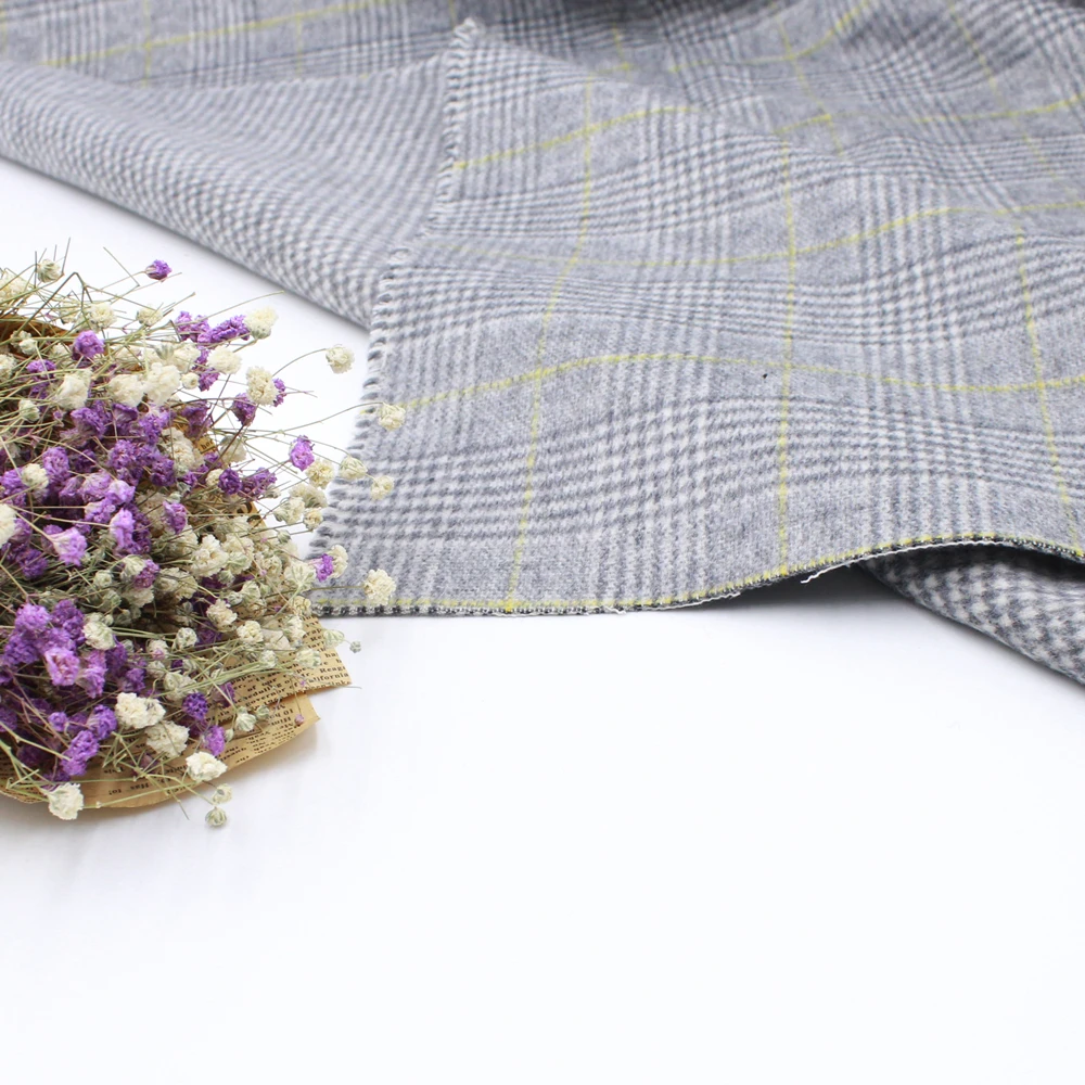 

YLSX Highend Doublesided Cashmere Plaid Doublesided Cashmere Coat Fabric Thickening 100% Wool Fabric 45cmX45cm