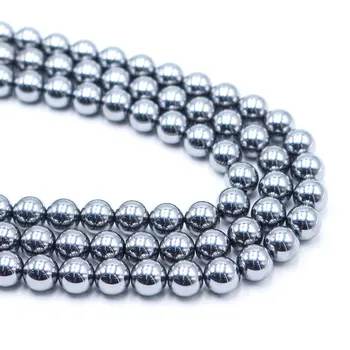 

Undyed 9999 Content Terahertz Genuine Gemstone Energy Natural Stone Bead for DIY Radiation-proof Ores Jewelry Bracelet Necklace