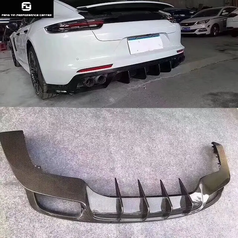 

Newest 971 Carbon Fiber Rear bumper diffuser lip For Porsche Panamera 971 2017
