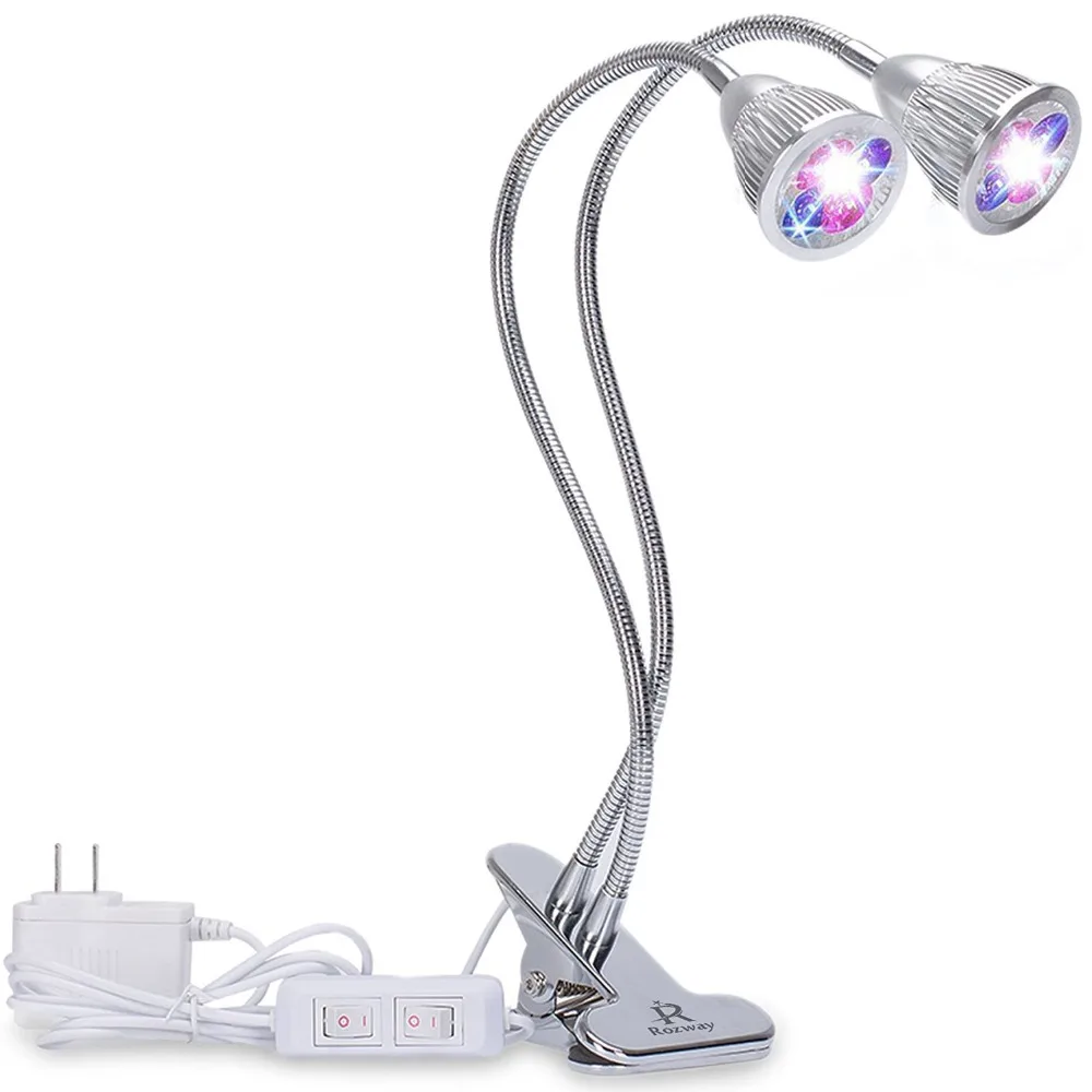 

10W LED Grow Lamp W/360 Flexible Swivel Gooseneck LED Grow Lights HIGH Yields Energy Saver Premium Dual Head for Indoor Plants