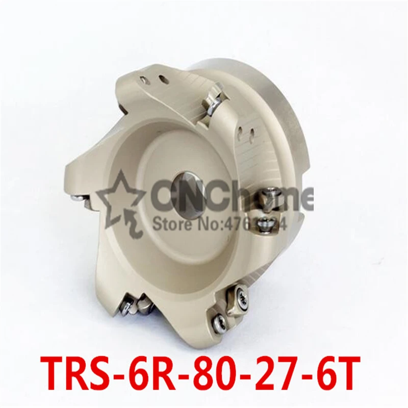 

TRS 6R-80-27-6T Face End Milling Cutter Indexable Flat Roughing Cutting ,CNC Milling Cutter