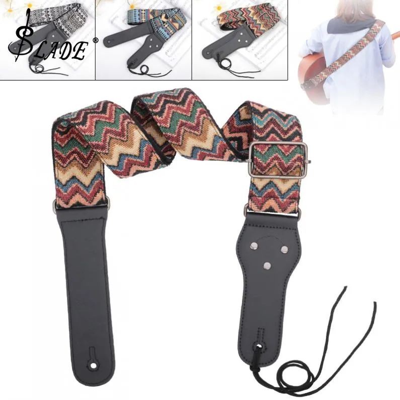 Correa De Guitarra Vintage Con Extremos Engrosados - Cómoda Para Guitarras Acústicas, Eléctricas Y Bajos - Incluye Botones, Púas Y Cerradura