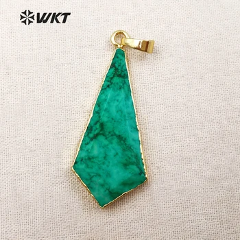 

WKT WT-P1361 Wholesale Top Fashion Texture Pendant For Lady Decorate Jewelry Elegant Natural Stone Texture Necklace Pendant