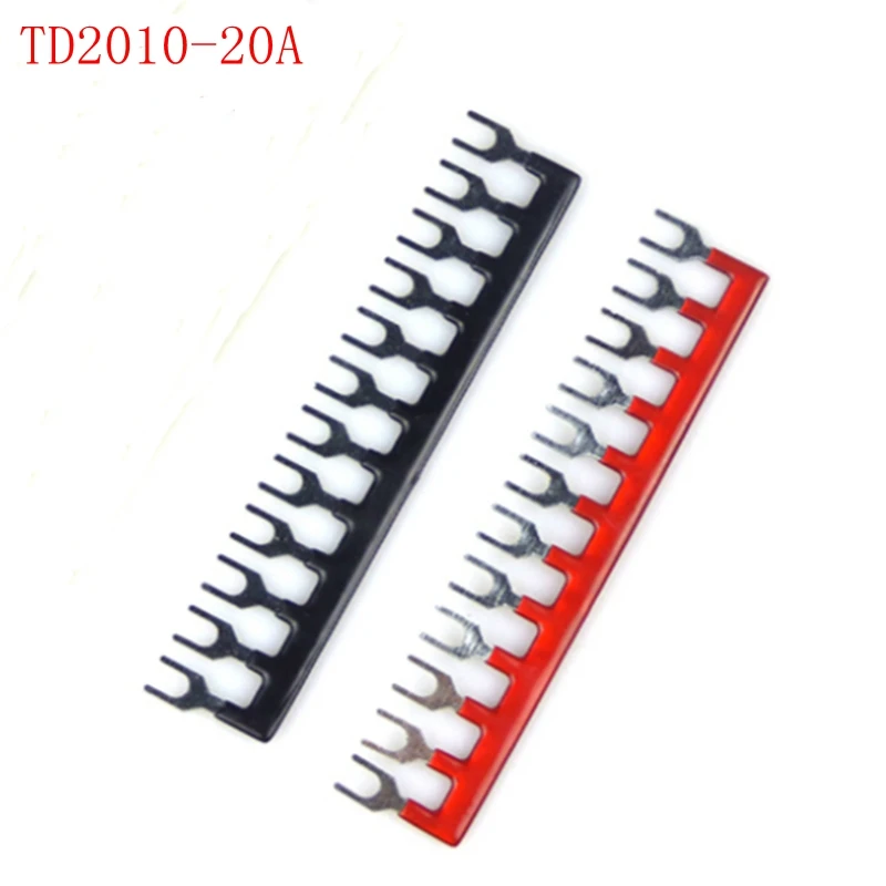TD2010 short jumper clip 10 digits 20A terminal strip red black | Обустройство дома