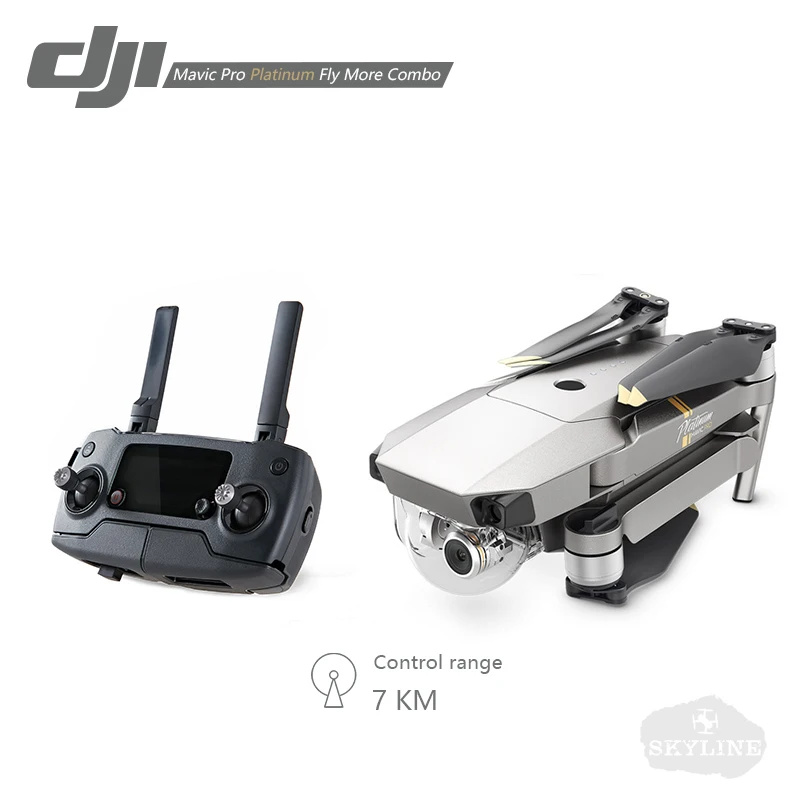 DJI Mavic Pro Platinum Fly больше комбо с 4K HD видео Запись 30 минут время полета 7 км пульт дистанционного управления dji mavic pro Дрон