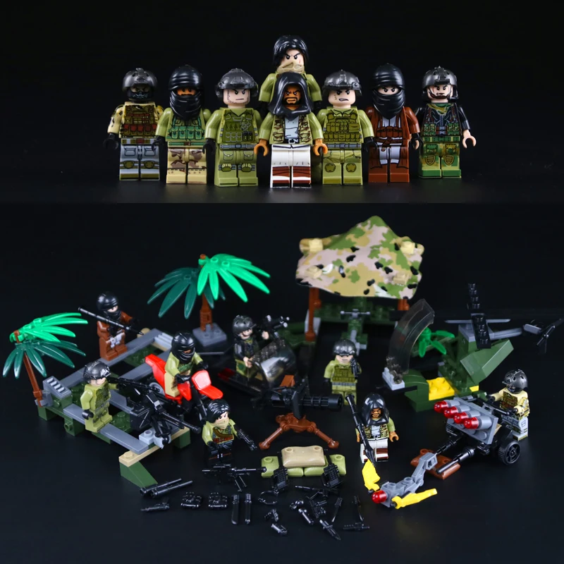 

2018 NEW WW2 military personnel Weltkrieg 2 commando special forces weapons Terrorist building blocks toys Compatible LegoINGlys